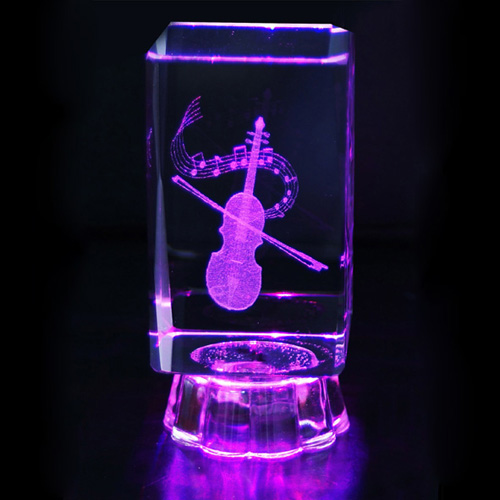 Crystal inner-carved violin