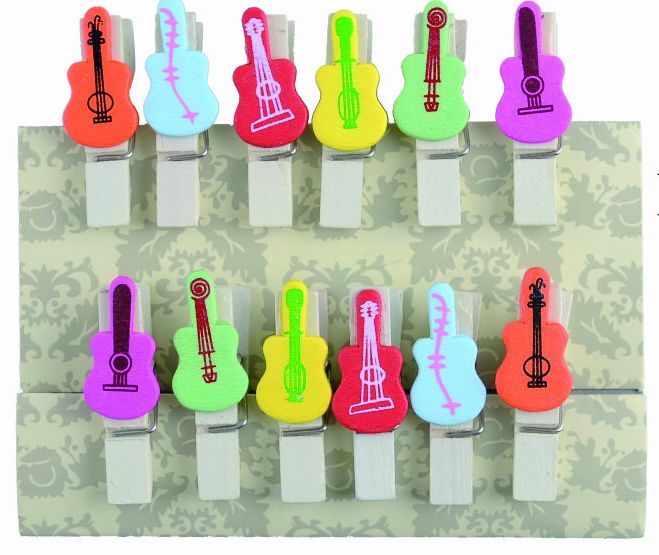 Music Note Wood Clip